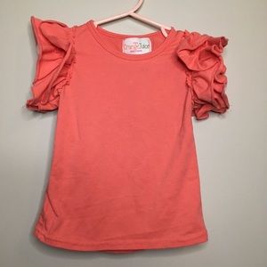 OJB coral flutter sleeve shirt 18 months